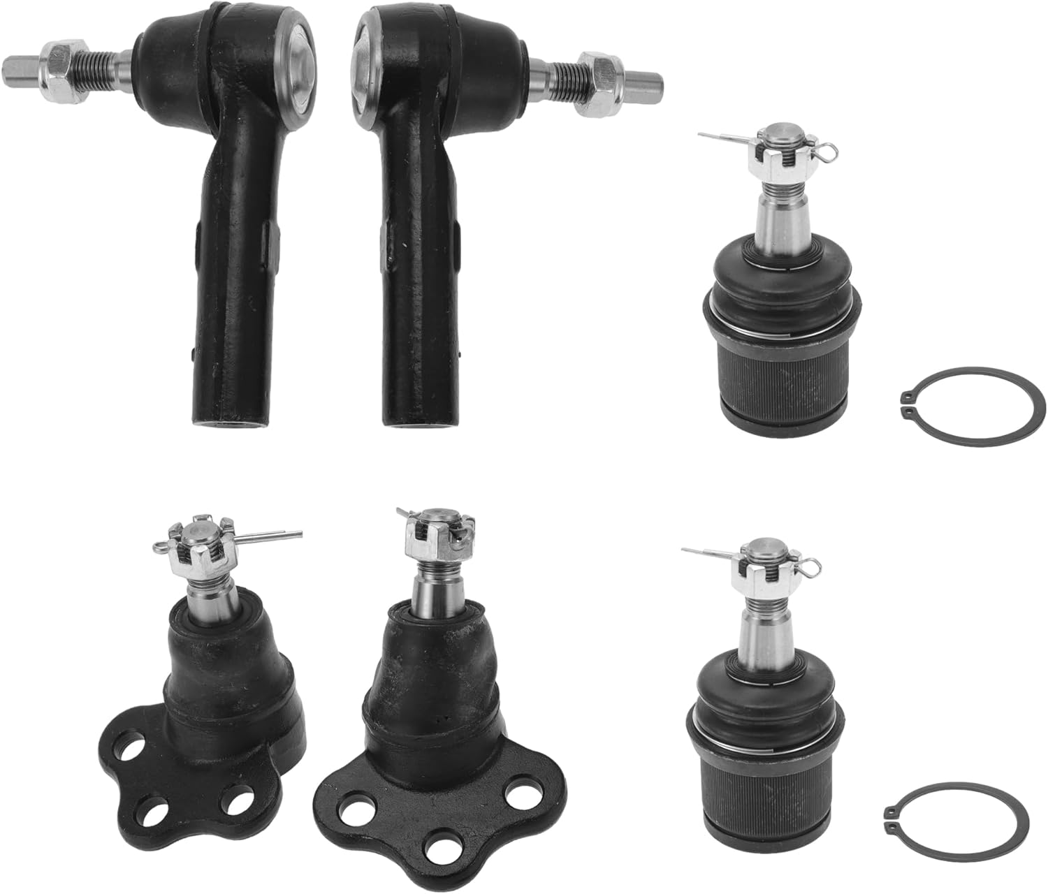 X AUTOHAUX 6 Pcs Front Suspension Kit Outer Tie Rod Ends Upper Lower Ball Joint for Dodge Dakota 2000-2004 4WD for Dodge Durango 2000-2003 4WD No.ES3572/ES3573