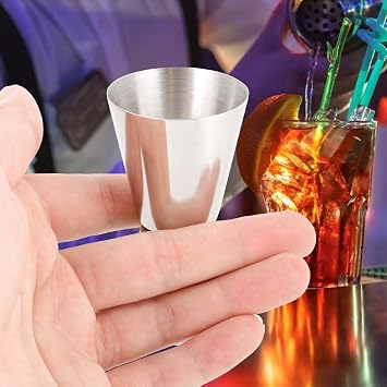 Jingyi Cocktail Jigger, 20/40ml Stainless Steel Cocktail Jigger Double Head Measurement Container Ounce Alcohol Measurement Container