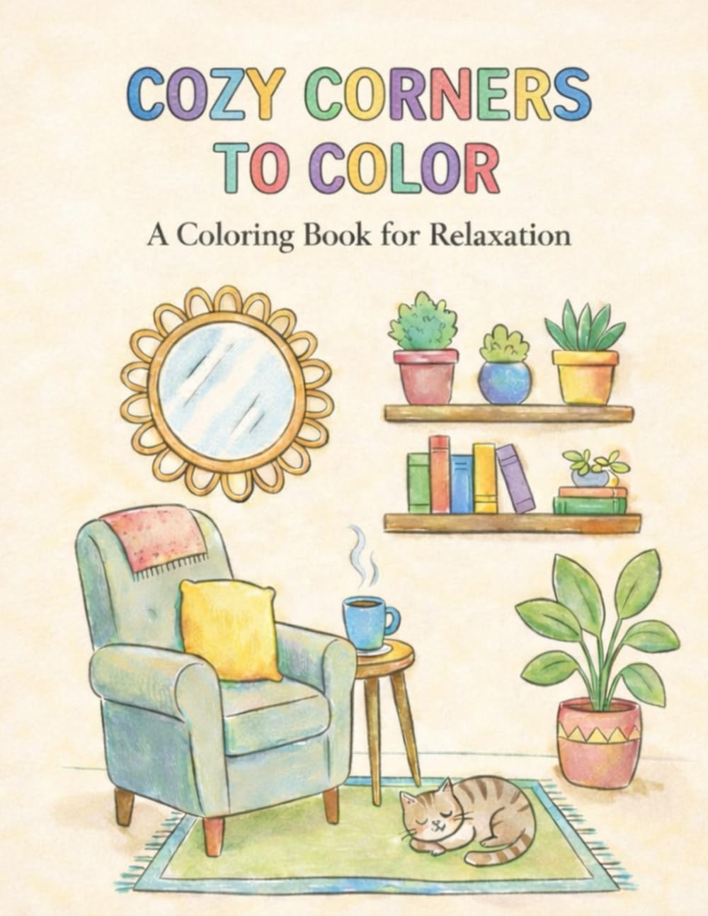 Cozy Corners To Color: A Coloring Book For Relaxation