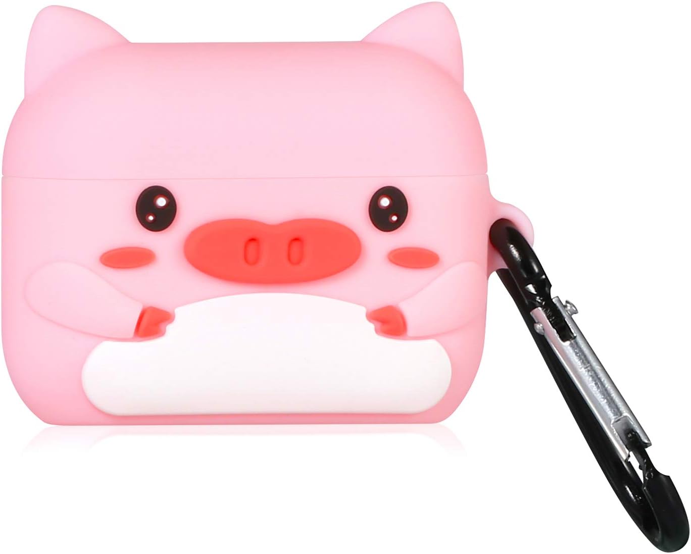 Coralogo Case for Airpods Pro 2019/Pro 2 Gen 2022 Cute, 3D Animal Character Soft Silicone Cartoon Airpod Skin Funny Fun Cool Keychain Design Kids Teens Girls Boys Cover Cases Air pods Pro (Pink Pig)