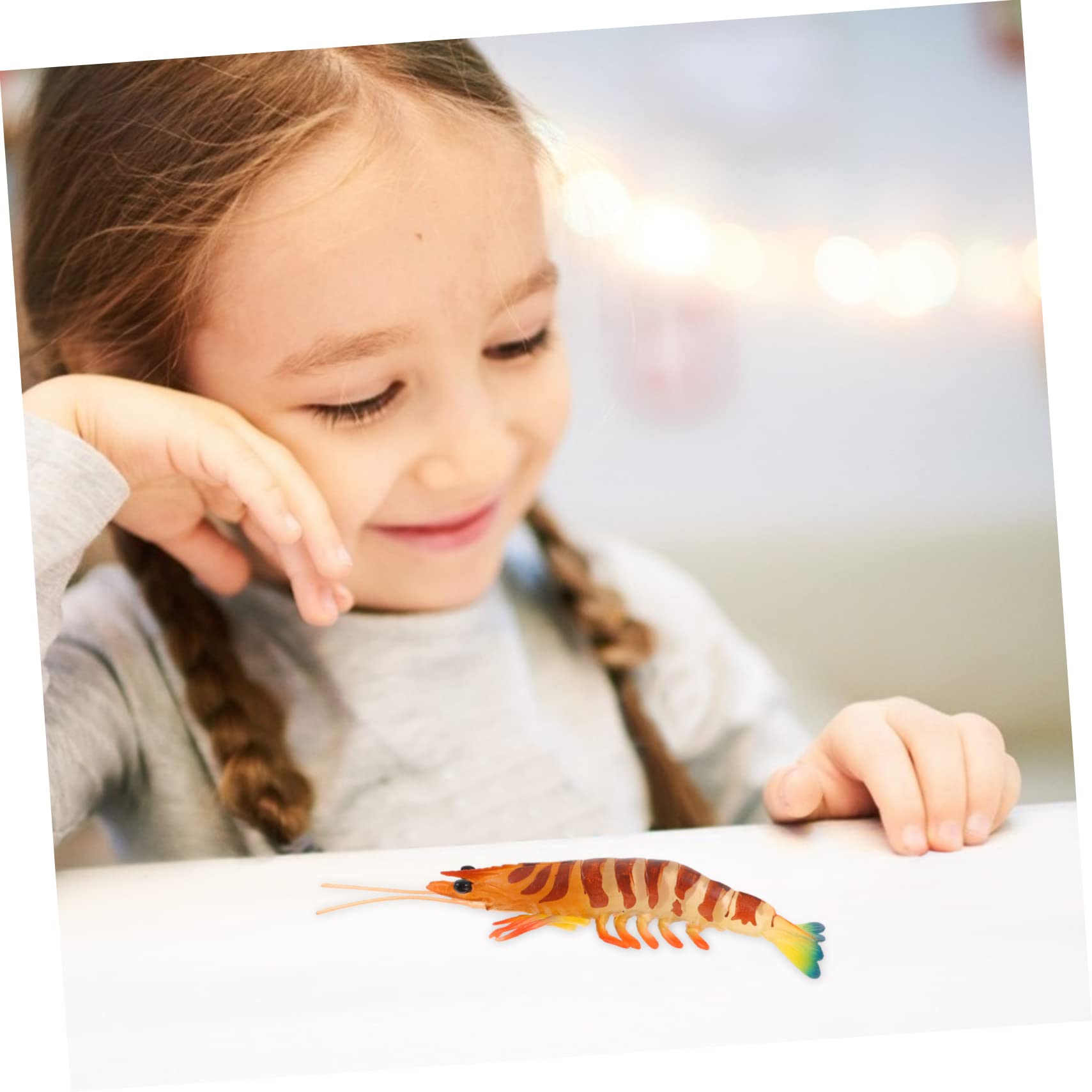 5 Gamberetti Artificiali In PVC Realistici Per Decorazione, Fotografia E Prop - Modelli Finti Per Ristoranti E Feste
