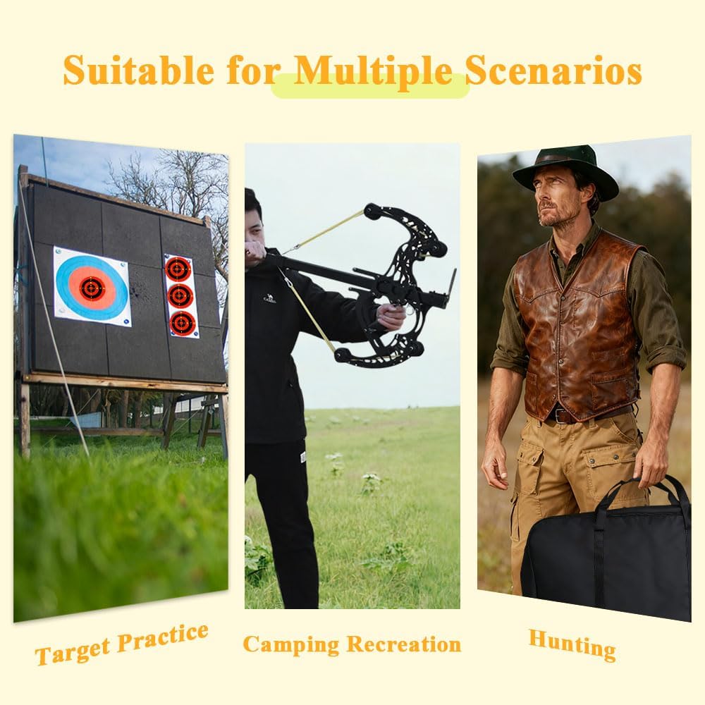 SUFFUSE Steel Ball Compound Bow, Multi-Shot Ball Bearing Bow Set, Metal Right Handed Compound Slingshot for Adult, Hunting Bow for Target Shooting