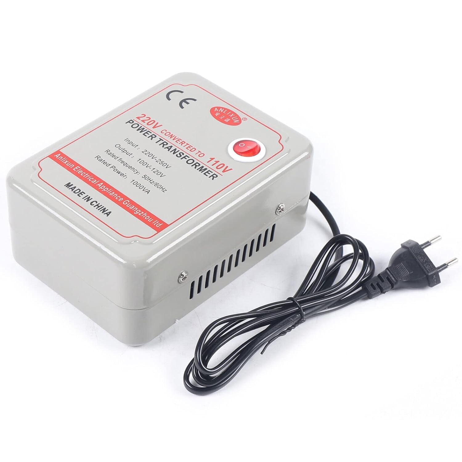 Convertidor de voltaje, 220-250 V a 110-120 V, transformador de tensión, adaptador de voltaje, para hogares de una potencia inferior a 1000 W