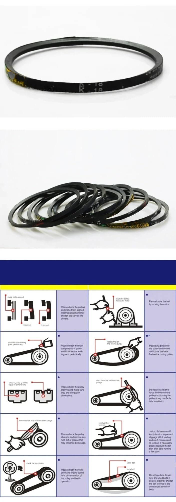 Keilriemen Antriebsriemen 512 600 662 710 772 825 925 990 1050Mm Typ Keilriemen Antriebsriemen 512 600 662 710 772 825 925 990 1050Mm Typ