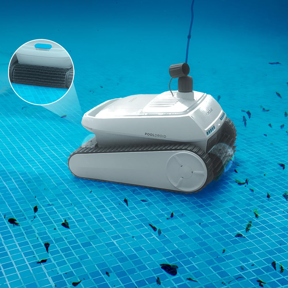 Cecotec Robot detergente per sfondi, pareti, linea di galleggiamento e superficie conga Pooldroid 10000 TotalClean AquaSkater. 300 m2, pulizia ordinata, autonomia 150 minuti, capacità 4 l, app e
