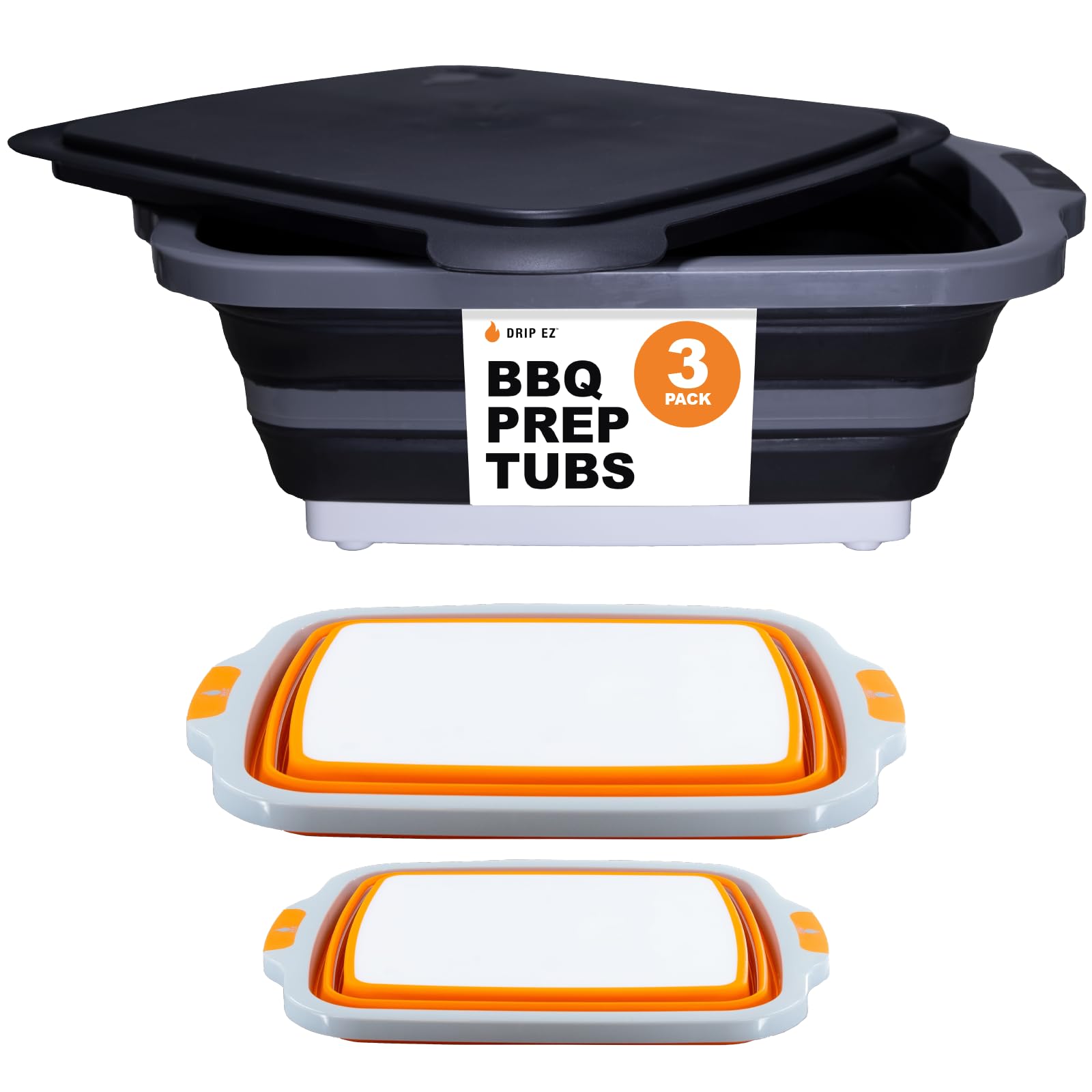 SNUG VIBES Tina De Preparación Para Barbacoa, Tabla De Cortar Plegable Con Garras Trituradoras De Carne, Lavabo De Plástico Y Silicona De Grado Alimenticio Para Condimentos, Verduras, Tabla De Cortar