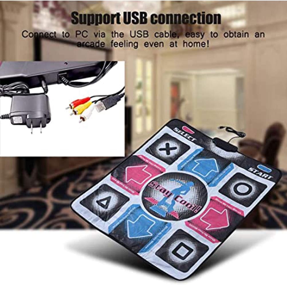 Computer Dancing Mat, Non-Slip Home Dance Mat for Kids and Adults, USB Dancing Game with Built-in Music, Interesting Exercise, Hop and Jump onto Blinking Arrows (As Shown)