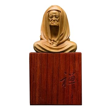 仏教美術 銅製仏像 沈思達磨祖師像 応接間 茶室 書斎 装飾品 工芸品 置物 達磨像 仏像 立像 置物 オブジェ 禅宗 葦葉渡江 達磨大師 銅製