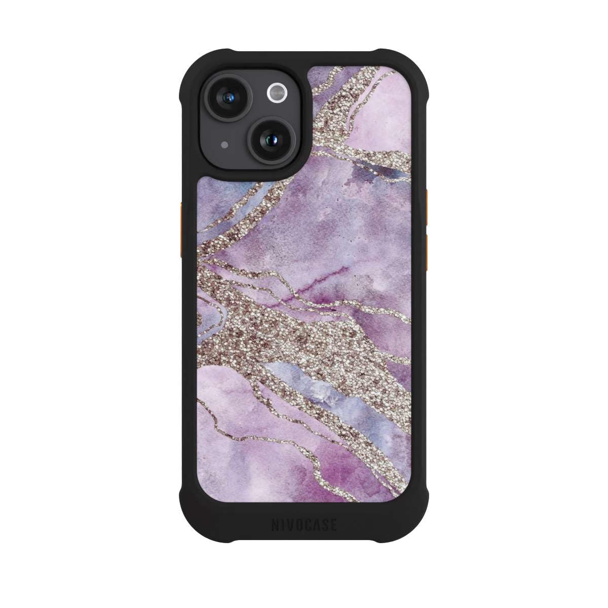 Custodia per Apple iPhone 15 Glitter Look Natura Marmo