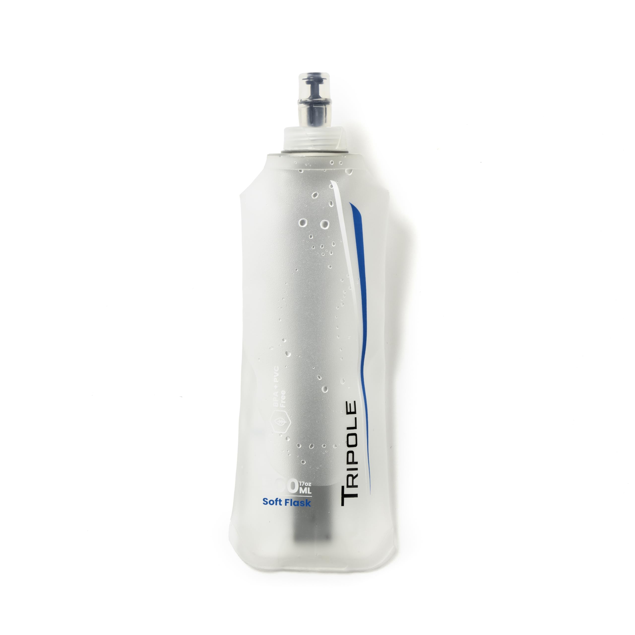 Tripole Hydration & Water Soft Flask for Running and Cycling | 500 mL (White)-image-47