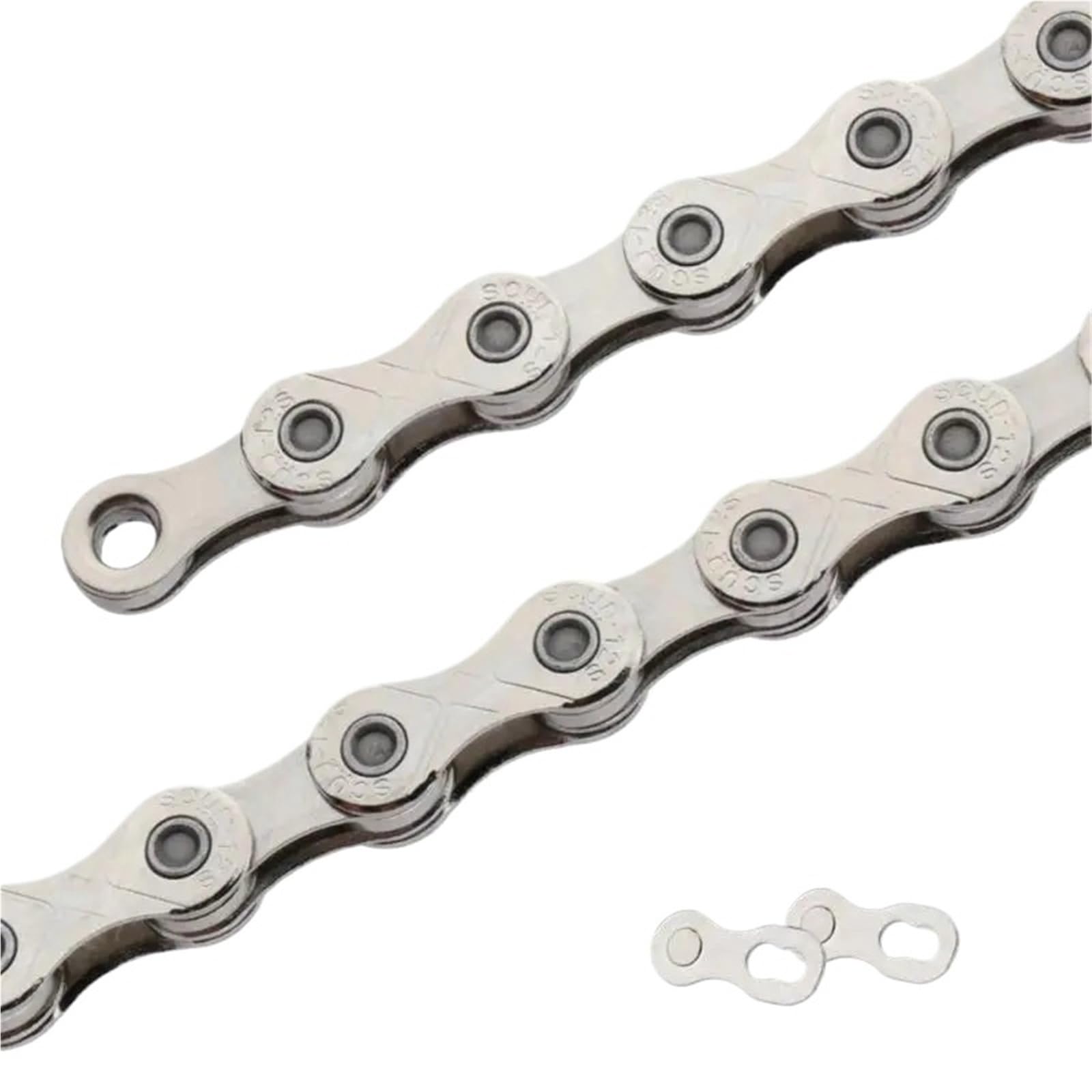Kompatibel mit KMC 12-Gang-Hohlkette | 126 Links Silver Gold Rainbow Fit MTB-Straßenantriebe(12-speed Silver)