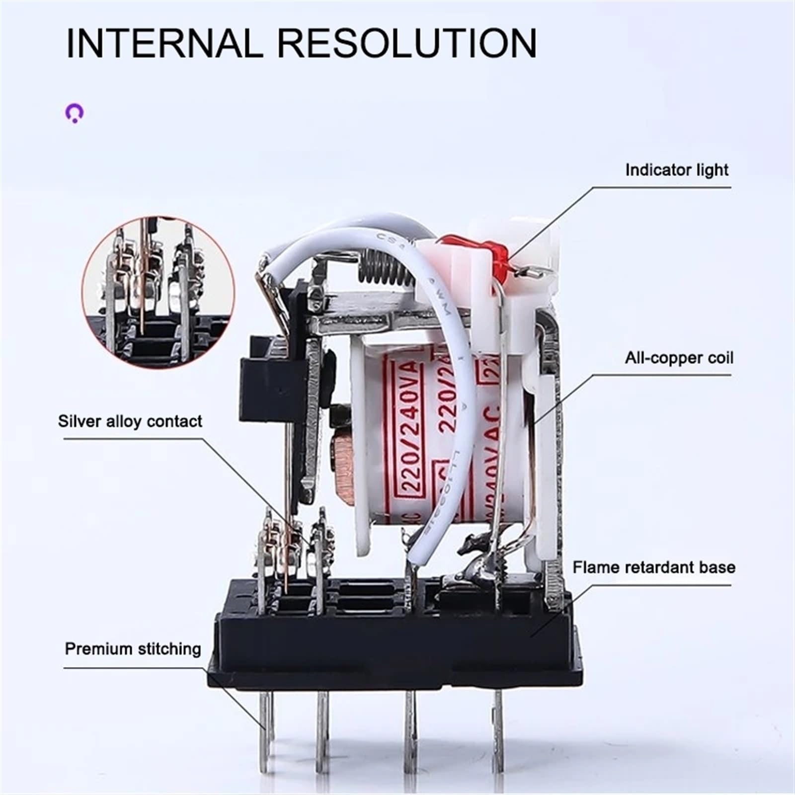 5 uds relé HH54P MY4NJ bobina Micro Mini interruptor de relé electromagnético con Base de enchufe LED AC 110V 220V DC12V 24V 36V(AC (5Pcs),12V With Base)