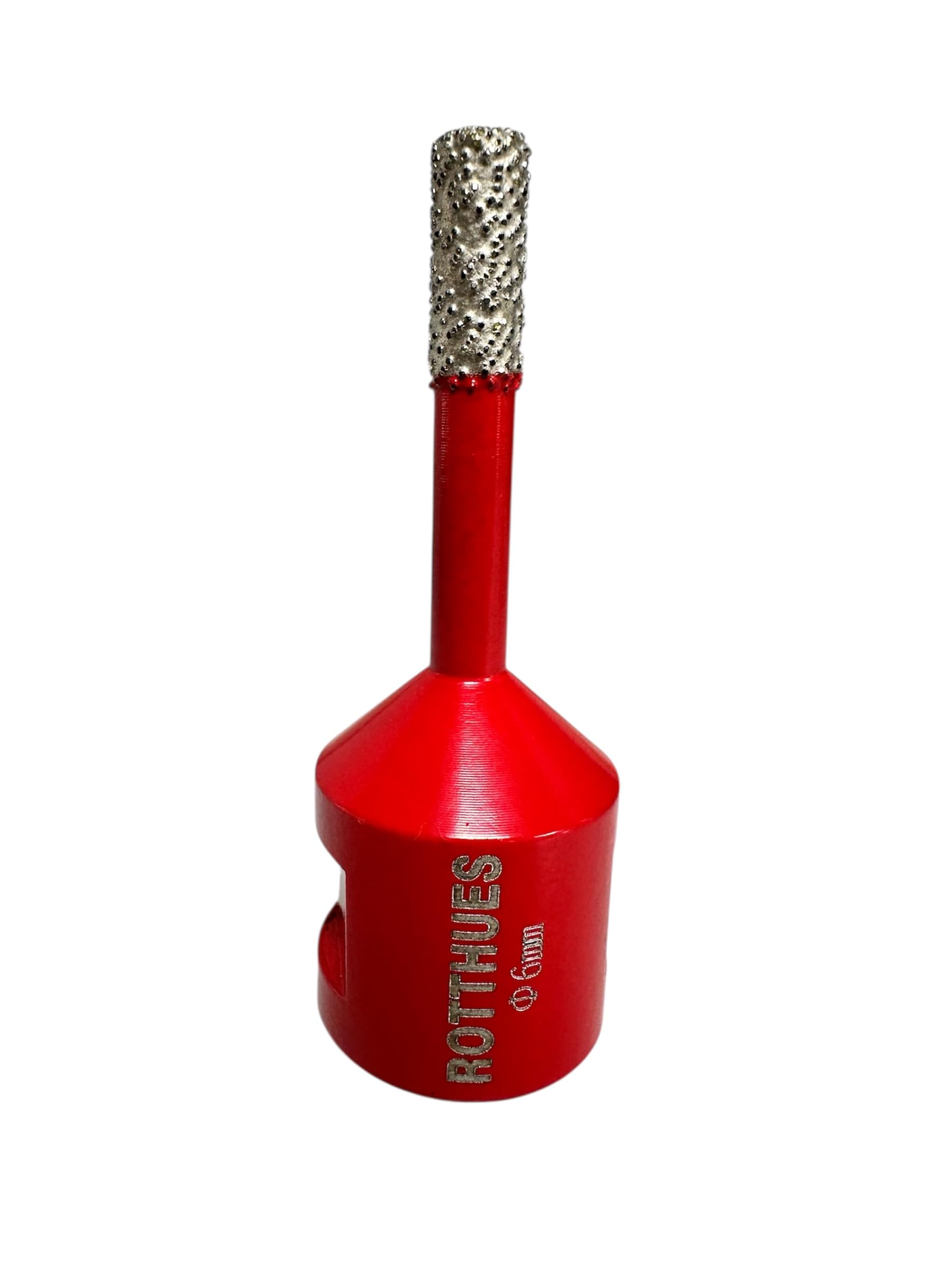 Matrix - Juego de brocas de diamante (incluye estuche, para azulejos, porcelana, cerámica, mármol, granito, 8 unidades, 6, 8, 10, 12, 14, 15, 16, 18 mm, color rojo)