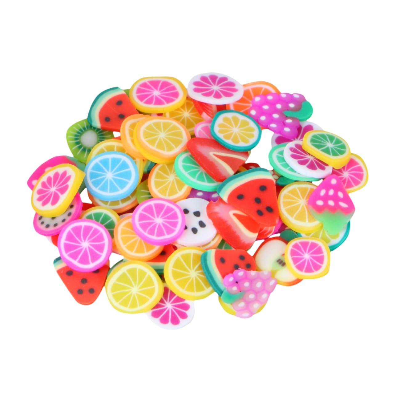 HAPINARY 1000pcs Fruit Clay Beads Polymer Clay Slices Diy Nail Art Decorations Nail Beauty Accessories