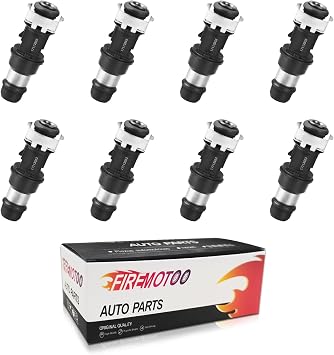 حاقن الوقود مجموعة من 8 متوافقة مع Chevy Silverado 1500 2500 3500 Tahoe GMC Sierra 1500 2500 3500 Tahoe 4.8L 5.3L 6.0L 2001-2006 استبدال 1713553 FJ315 1713