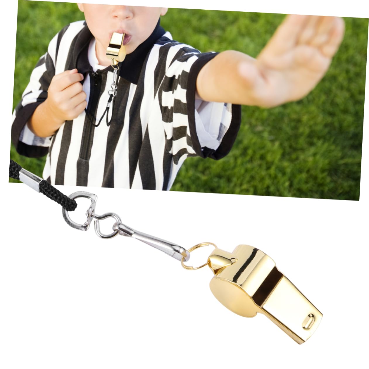 Sosoport Forte fischio Fischietto Facile da trasportare fischio di Corda fischio d'Argento all'aperto fischio d'oro fischio salvavita Fischietto d'emergenza Fischietto in