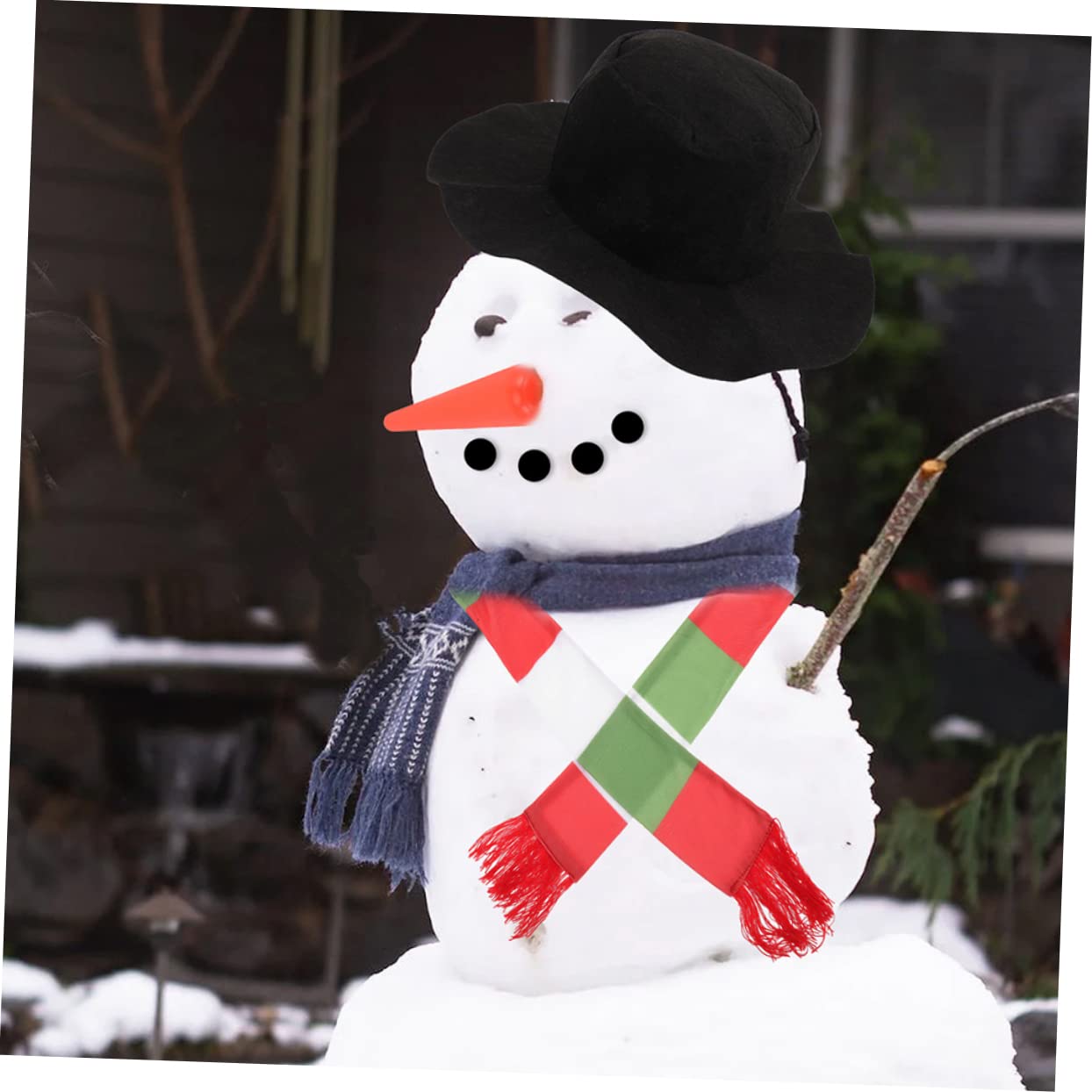 TOPBATHY 3 Sätze Schneemann verkleiden Winter weihnachtsschneemann dekore weihnachtsbekleidung weihnachtsklamotten Schneemann Macht Requisiten Schneemann, der Stütze verziert hölzern