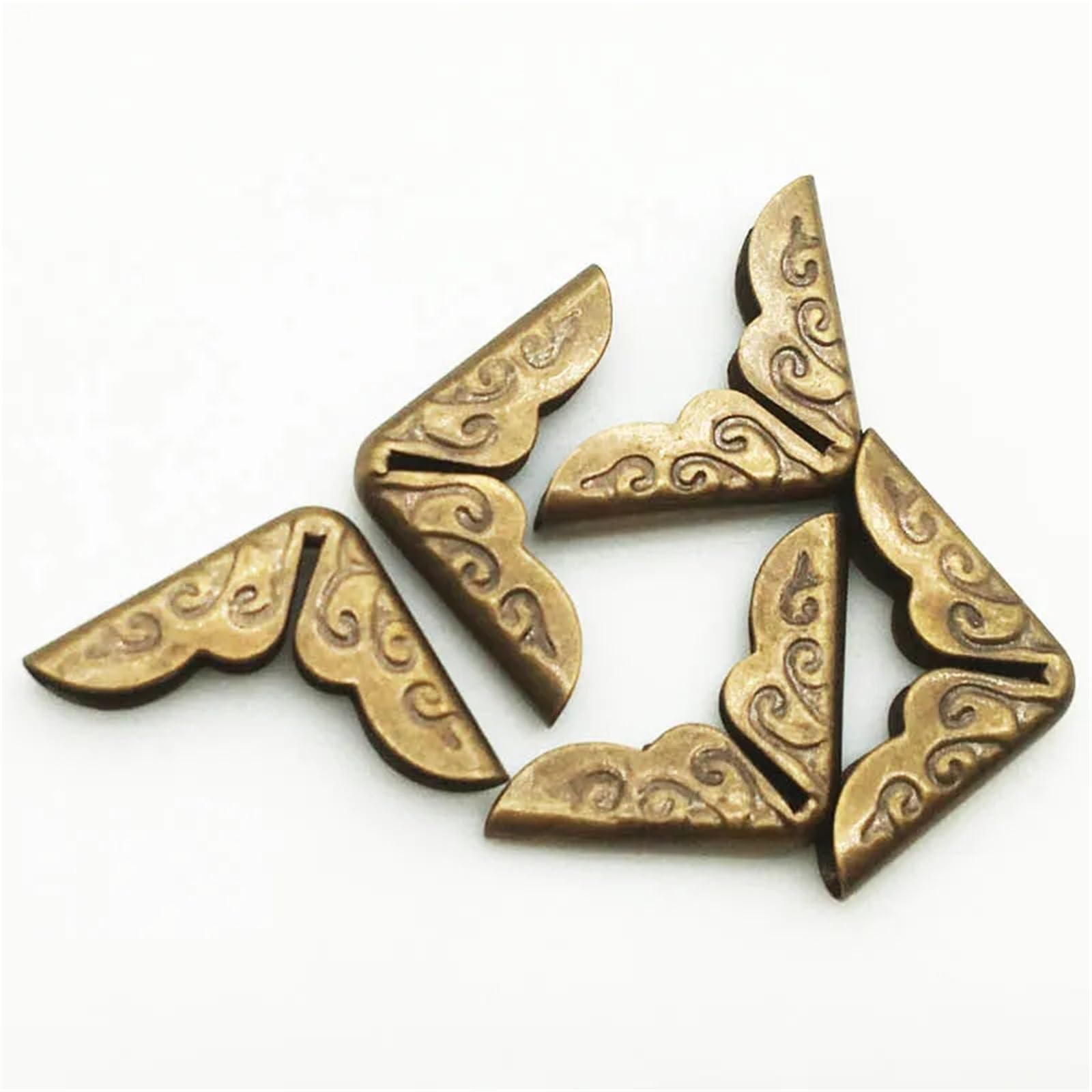 Fotoecken, 14 x 14 x 3 mm, bronzefarbene Metall-Buchecken für Fotoalben, Menüordner, DIY, Scrapbooking, Dekoration, Eckenschutz, 1000 Stück