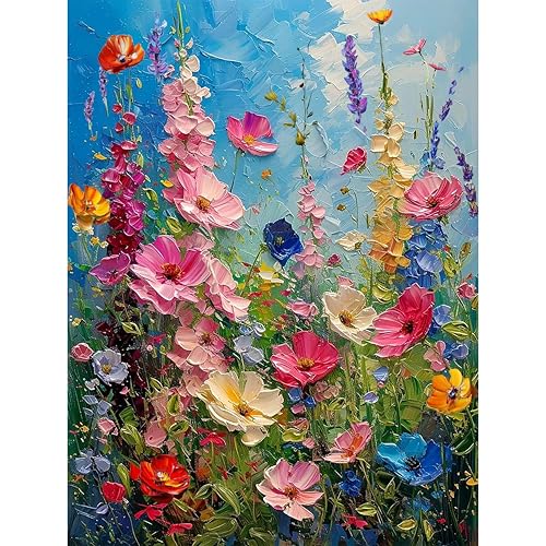 Hutarosl Wild Flowers Paint by Numbers Kits for Adults -