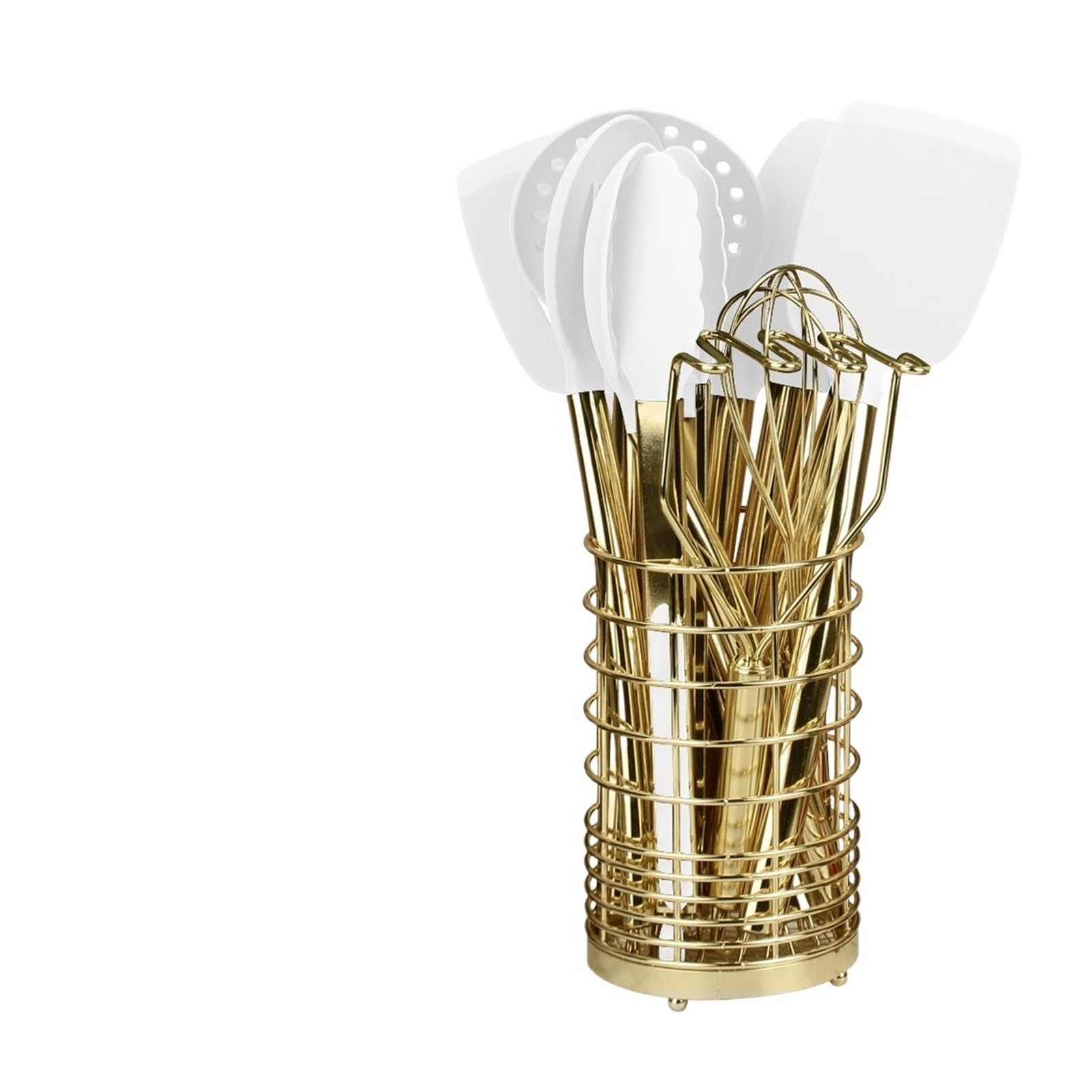 Genérico Sistema de Cocina de la Herramienta, Utensilios de Cocina de la Cocina del silicón de 15 Piezas con la espátula y Las cucharas(Gold - Grey) | Dorado-gris