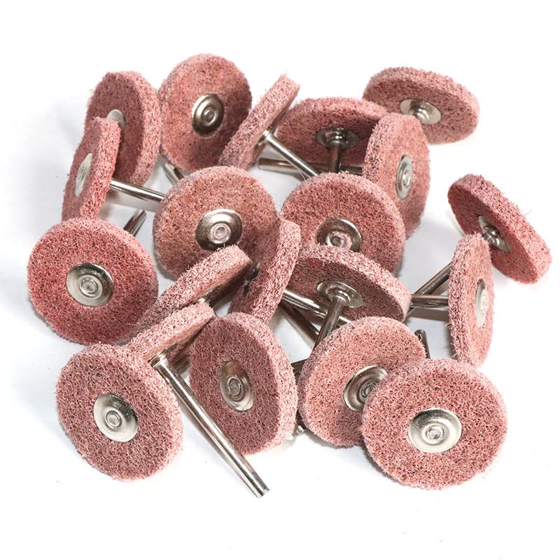20pc Nylon Fibre Abrasive Point T-Shaped Non-Woven Polishing Grinding Head 3mm/2.35mm Shank(20pc 1000,2.35mm Shank)
