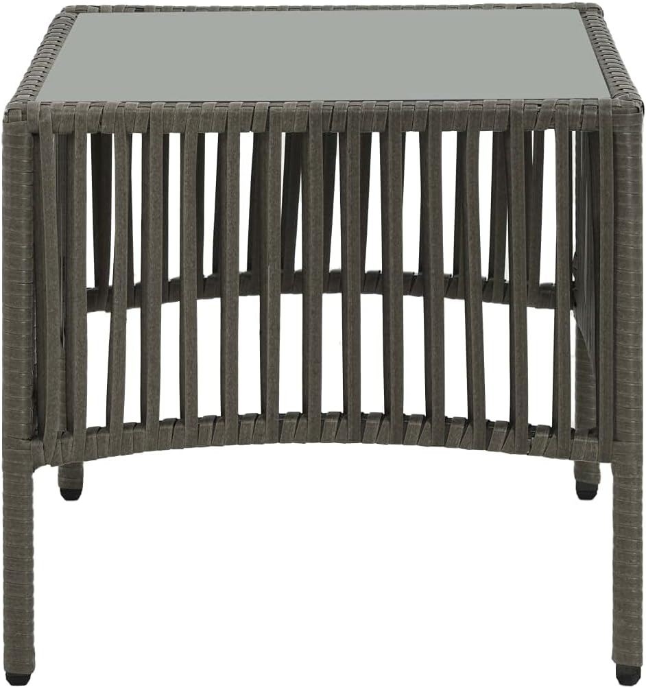 Sunloungers 2 pcs with Table,Lawn Lounger,Gardens Furniture,Lounge Loungers,Pool Loungers,Deck Lounger,Party Chair,Napping Loungers,for Lawn,Backyard,Garden, Balcony,Pool,Balcony,Poly Rattan Gray