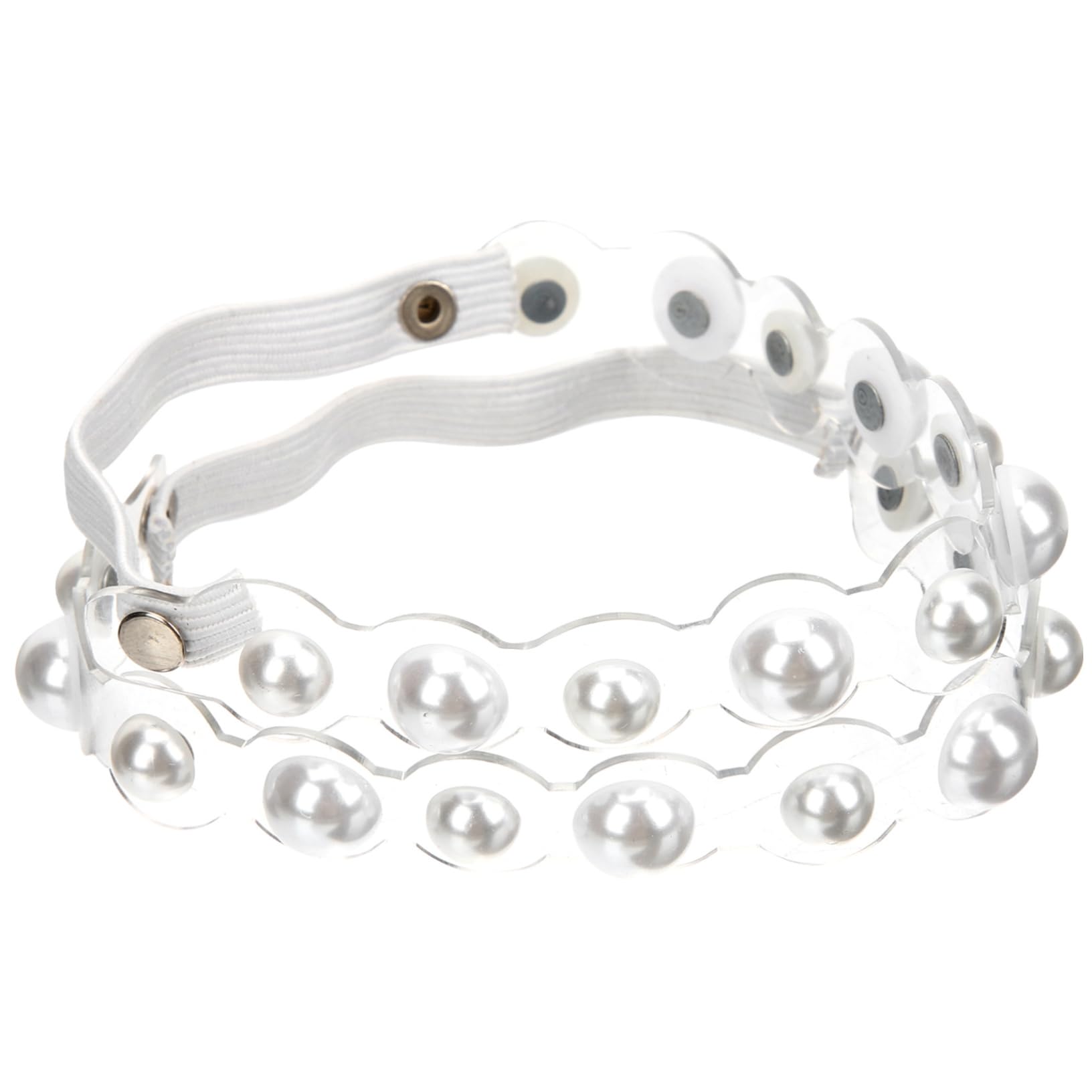 OUNONA 1Pair Elastic High Heels Straps with Pearl Decor Loose Shoe Straps for Women Detachable and Durable Straps for Heels for Daily Wear and Stylish Look