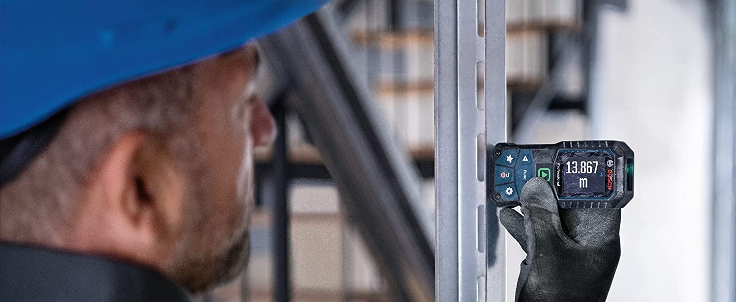 Bosch Professional Laser Measure GLM 500 (Working Range: 0.05m-50m, Incline Range: 0 – 360°,m, Measurement2 Accuracy:x +/- 1.5 mm, 2X Batteries AAA, in Cardboard Box)