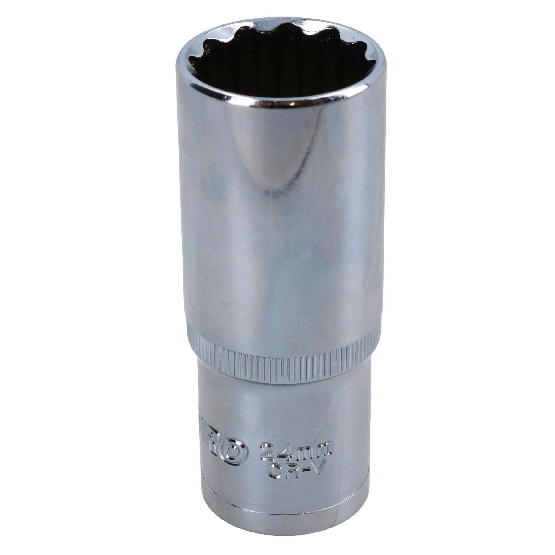 Ab Tools 24Mm 1/2In Drive Double Deep Long Reach Metric Socket 12 Point Sided Bi-Hex