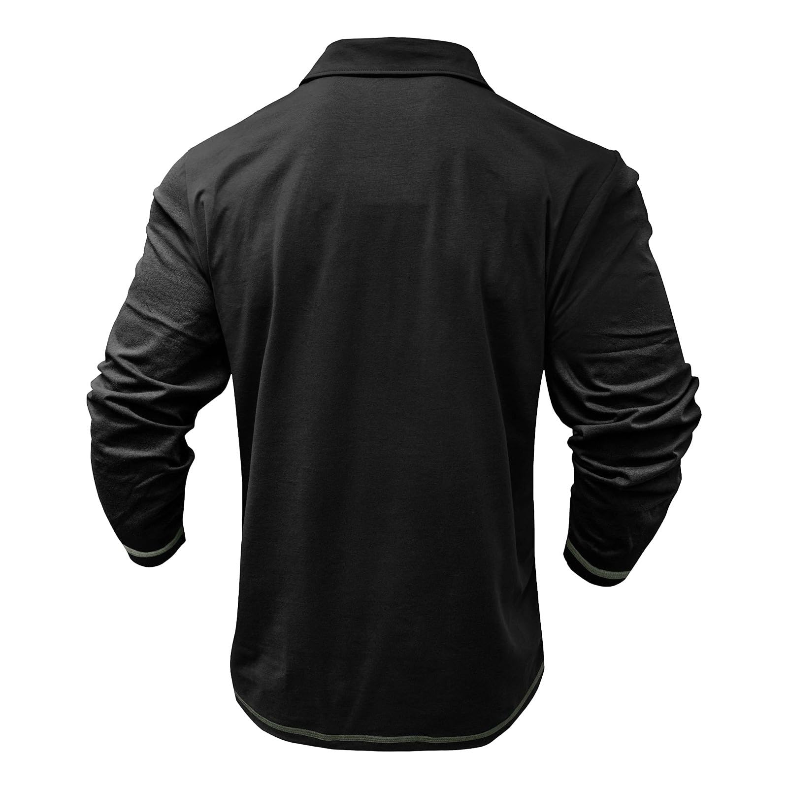Polo Homme Manche Longue Habit Décontracté Polo Manche Longue Homme Confortable Haut Quotidien Tee Shirt Basique Vêtements Travail Vetement Outdoor Habit Plage Haut Doux Vêtements Extérieure Vetement