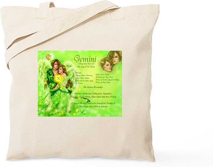 CafePress Goddess Gemini Tote Bag Reusable Natural Beige Canvas Shopping Bag