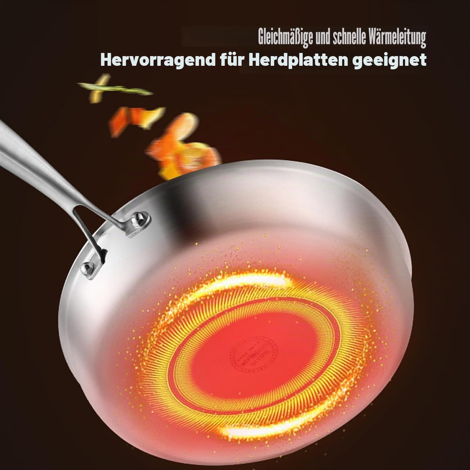 Titanium Antihaft-Bratpfanne mit Deckel – Kratzfeste Nutri-Pfanne für alle Herdarten – langlebiges & vielseitiges Kochgeschirr für gesundes Kochen (mit Deckel, 30 cm)