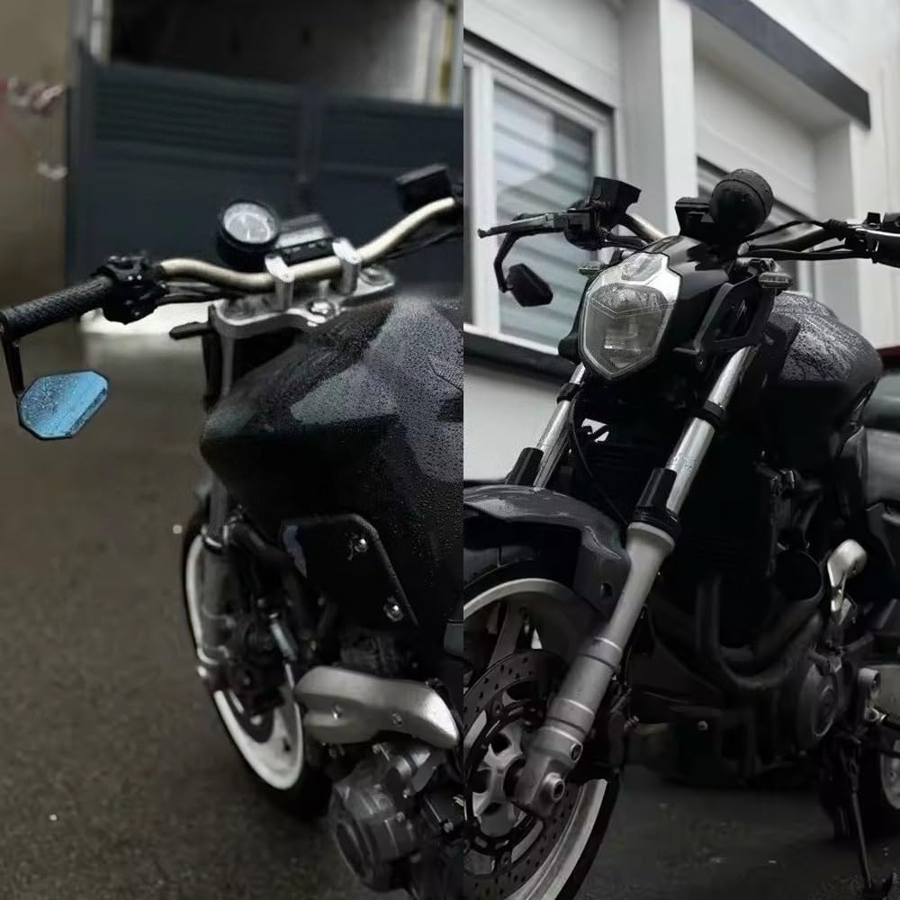 Moto Lusterko końcówkowe kierownicy Motocyklowa k Pasuje Do Yamaha MT-07 MT-09 Koniec Kierownicy Motocykla Lusterko Wsteczne Boczne Regulowane 360 ​​°