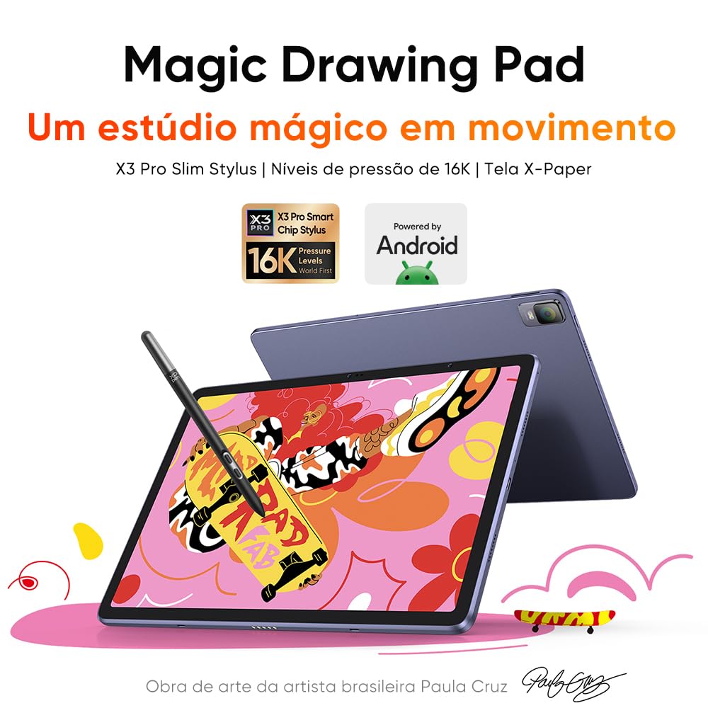 XPPen Magic Drawing Pad 12 Polegadas, Tablet Android 14, Com