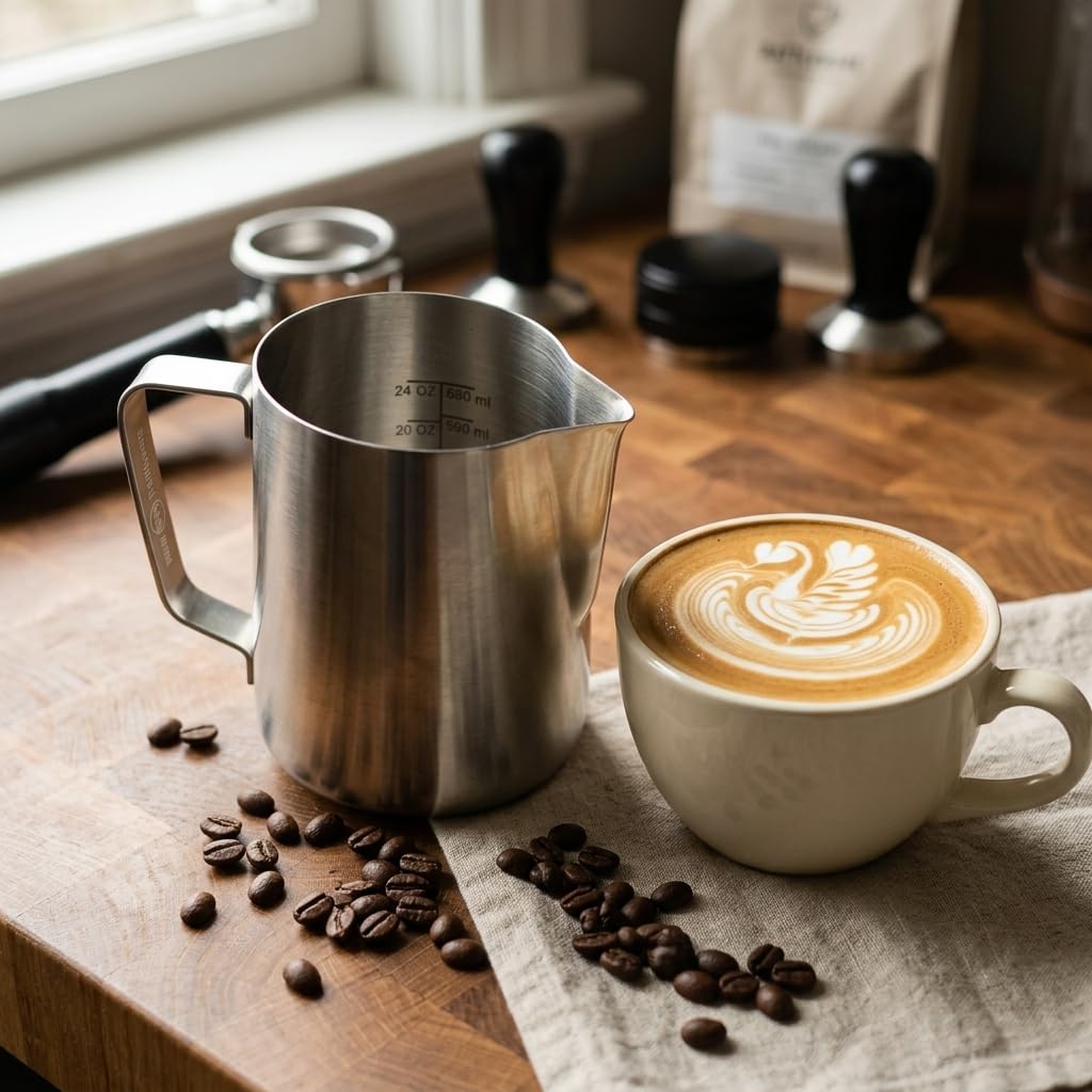 Rattleware 907,2 g - Brocca da latte incisa per latte espresso, in acciaio inox