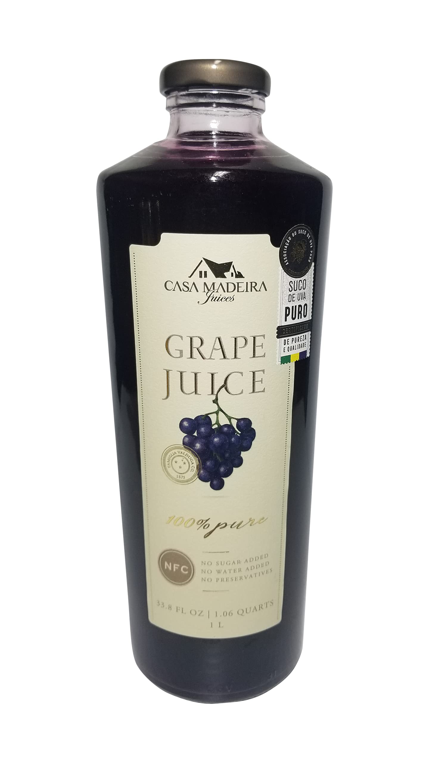 Casa De Madeira, 100% Pure Grape Juice No Sugar No Water No Preservatives Added, 1000mL