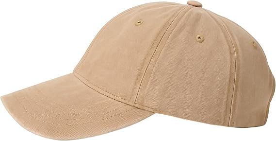 Baseball Cap 100% Cotton Plain Vintage - New Season – Latest Trend -Beige