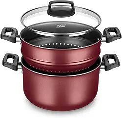 Cozivapor Panela de Cozimento A Vapor Antiaderente Cereja, MTA