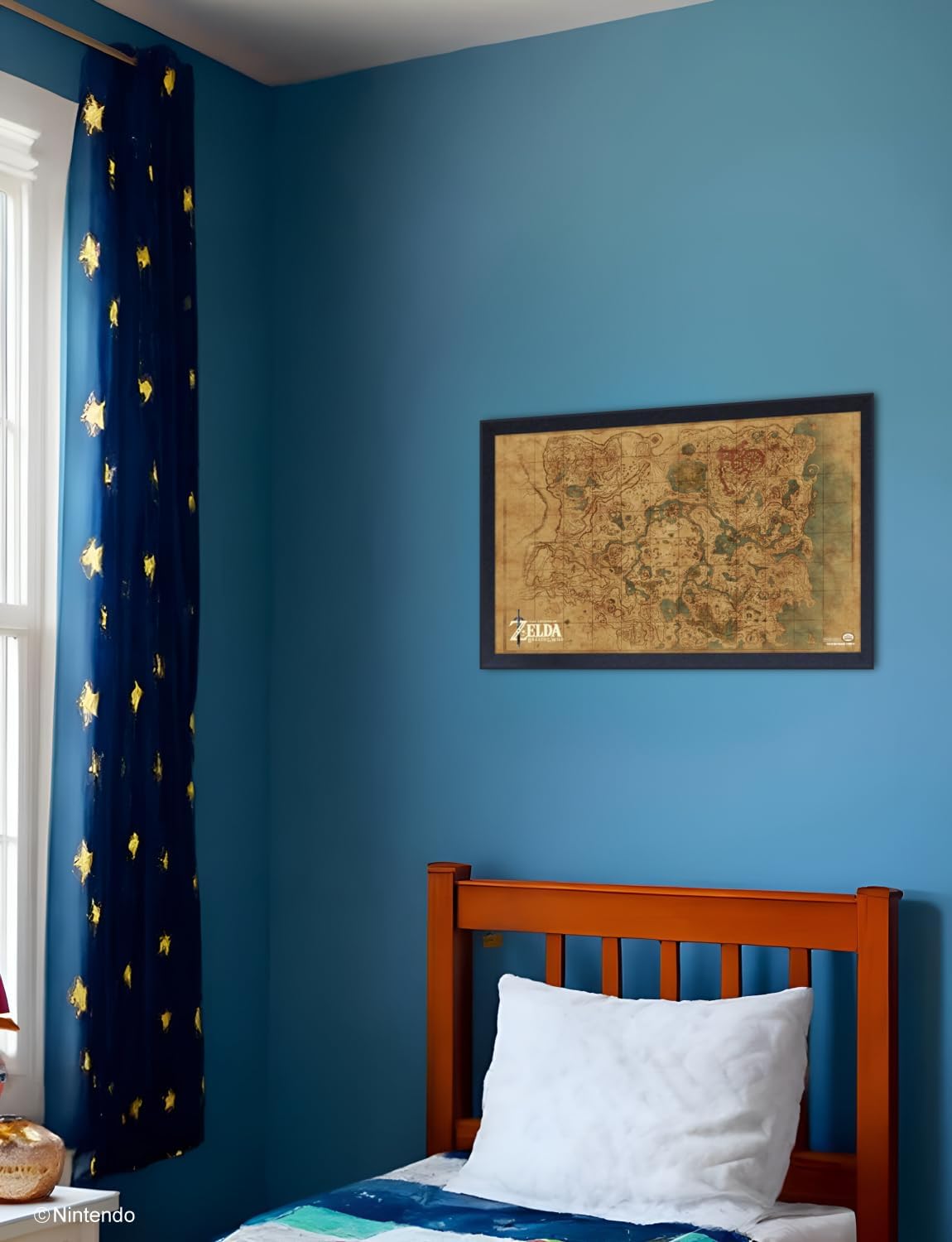Pyramid America Zelda Poster – Legend of Zelda Poster - Breath of the Wild Map 11 x 17 inch Frame Print - Perfect Zelda Wall Art for Game Room Decor - Bedroom & Living Room