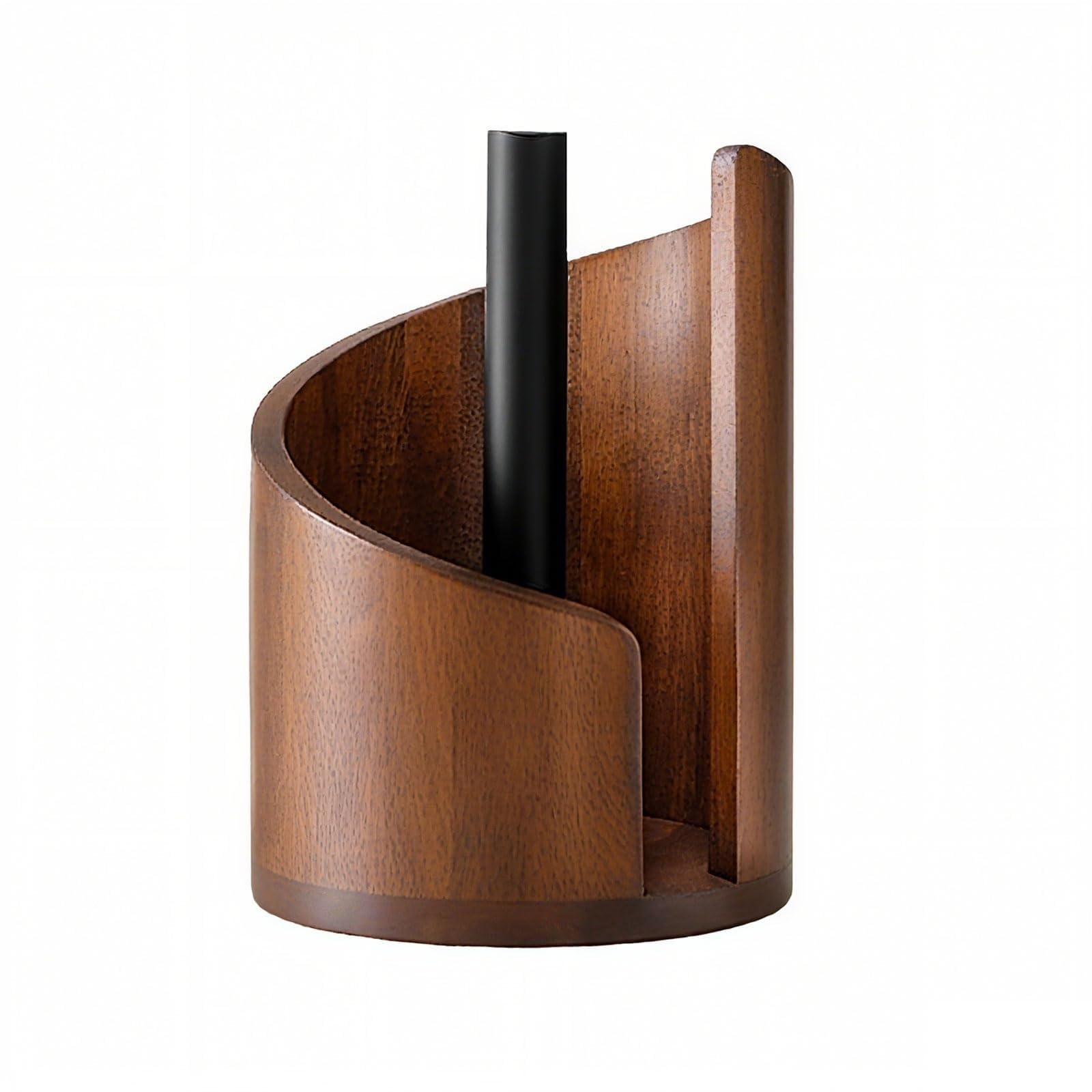 Paper Towel Holders Wooden Countertop Tissue Roll Stand Rack