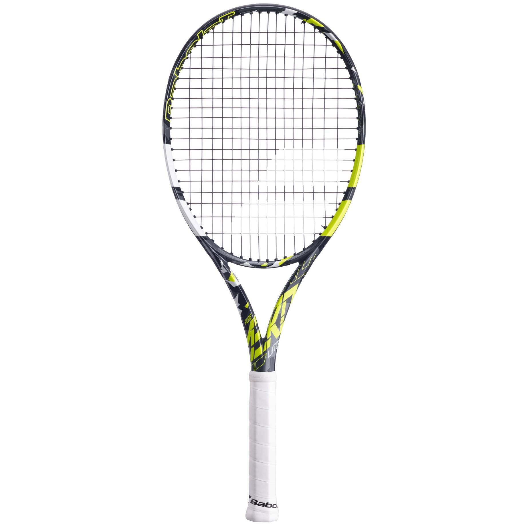 BABOLAT TENNIS RACKETS PURE AERO LITE 102491 370-GRIS JAUNE BLANC GRIP 2 (FRENCH BRAND)