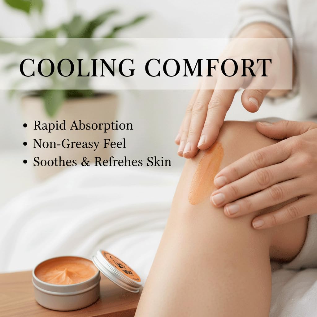 Nerve Relief Balm,Muscle and Joint Balm, Joint & Muscle Soothing Cream with Arnica Oil, Camphor Blue & Chamomile Extract | Herbal Cooling Ointment for Daily Body Comfort & Care — Amazon image 4