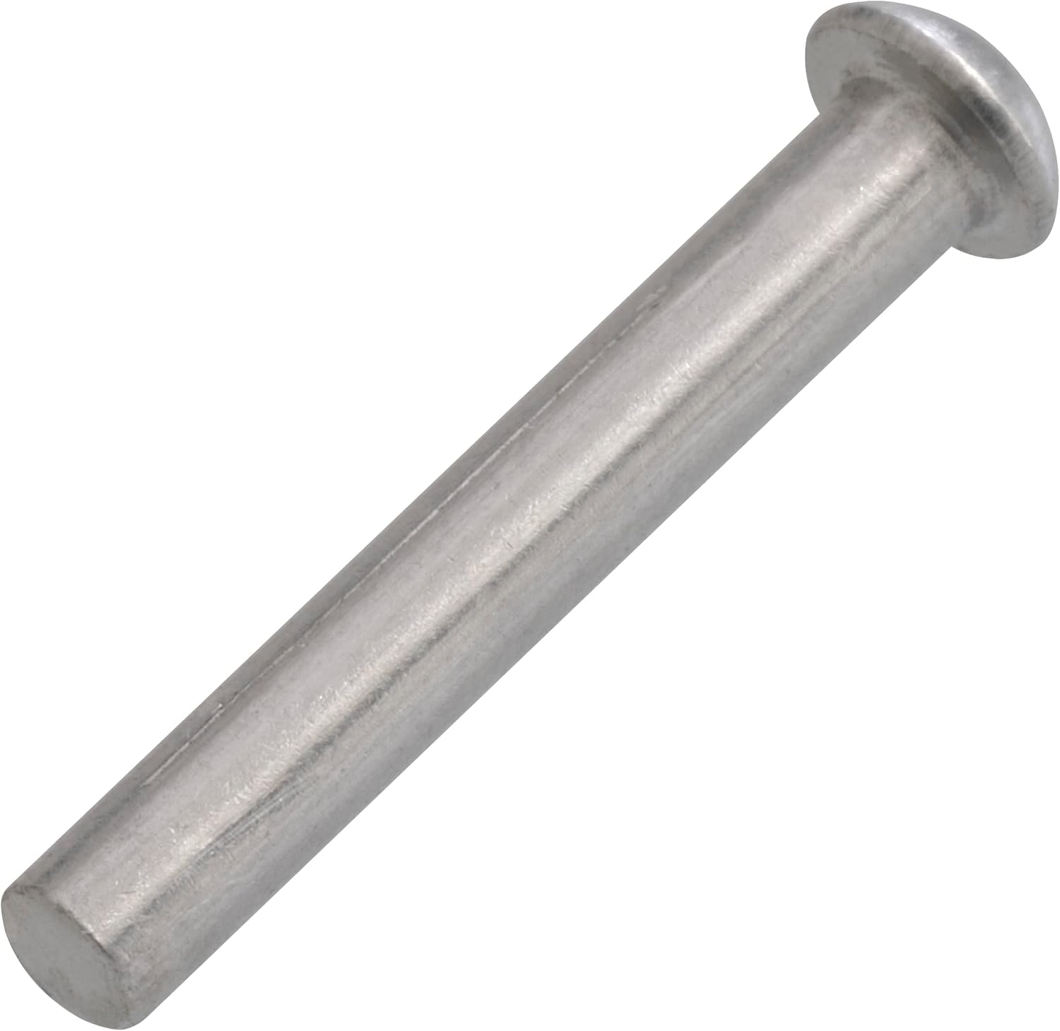 AERZETIX - C62024 – Set of 20 Aluminium Rivets Ø3 x 20 mm with Semi-Round Bulb Head – Solid Rivet/Tap – DIN 660 – Silver – Non-Removable Mounting Sheet Leather Riveting