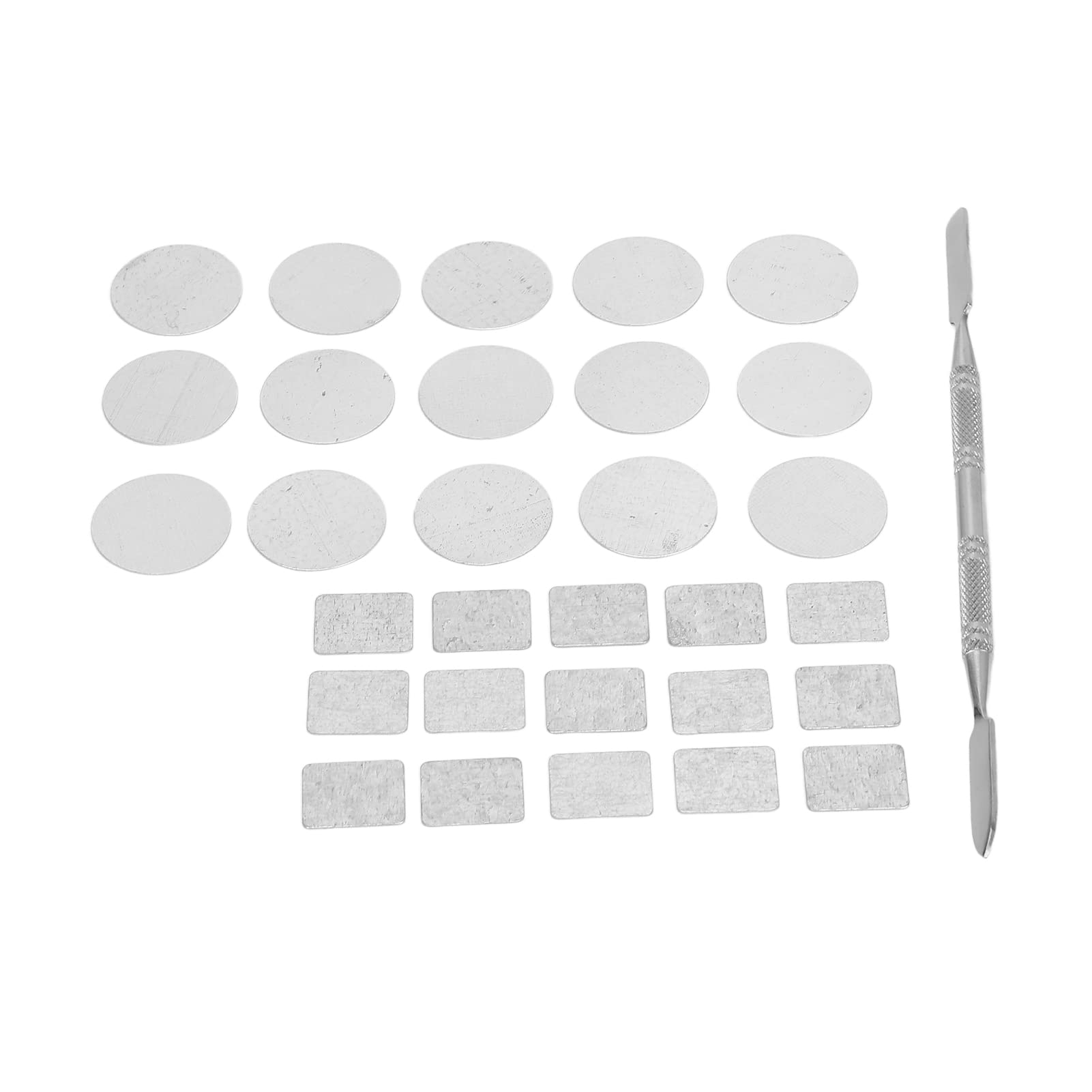Metal Stickers for Eyeshadow Palette Set Makeup Metal Stickers for Eyeshadow Palette Stainless Steel Spatulas for Cosmetic Mixing Magnetic Palette Accessories - Image 4