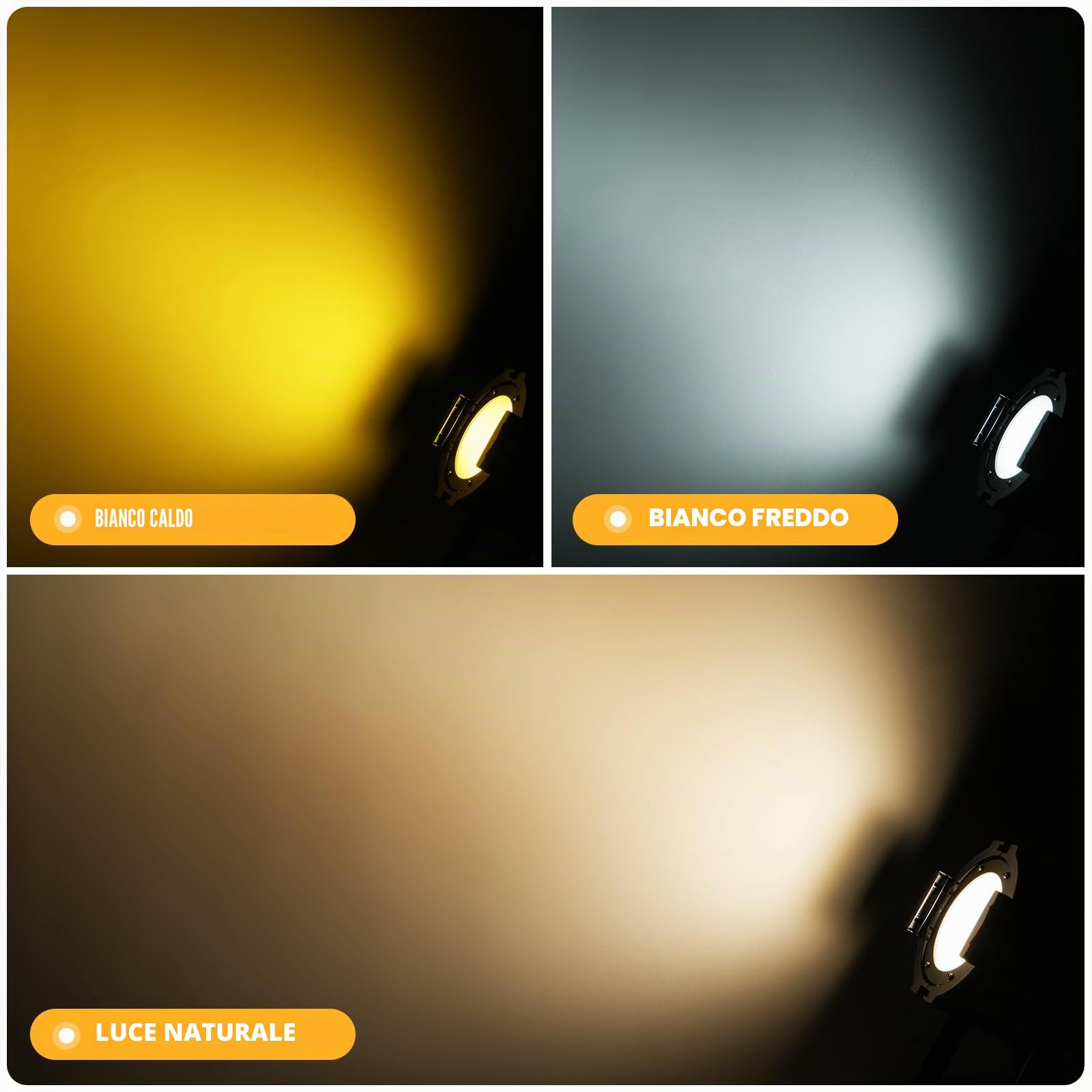 80W par LED COB Faretto, luce da palco professionale DMX con bianco caldo e freddo, luce discoteca stroboscopica per Chiesa, Concerti, Matrimoni, Teatro, Studio fotografico, Natale