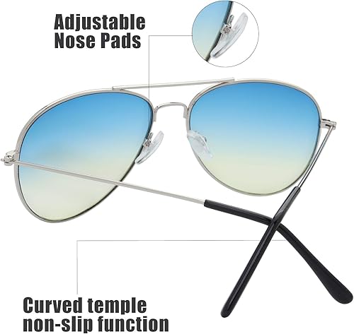 Miniatura 6 de The Fresh Caja de regalo de las gafas de sol de aviador de la lente del color del oceánico