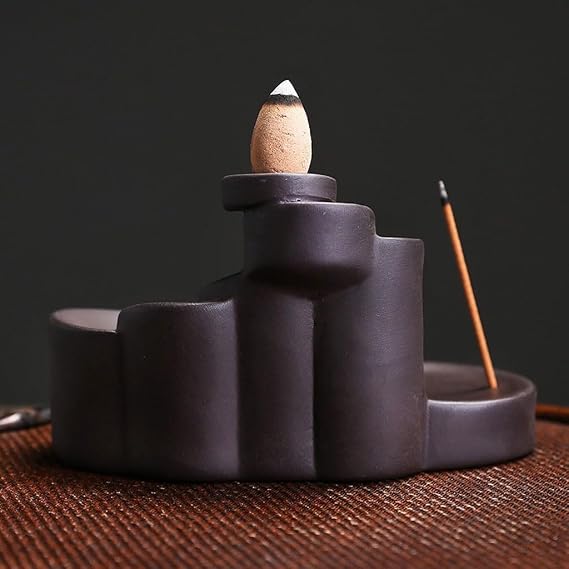 Incense Holder Meditation Room Purple Sand Backflow Incense Burner Modern Simple Waterfall Backflow Incense Burner Ornaments Crafts Incense Burner Waterfall