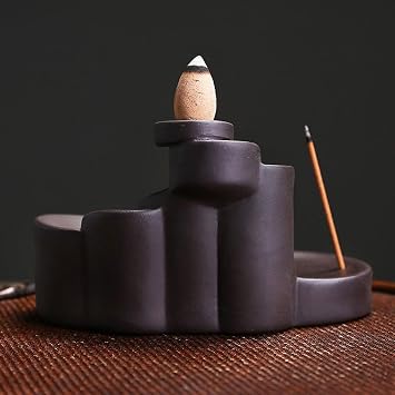 Incense Holder Meditation Room Purple Sand Backflow Incense Burner Modern Simple Waterfall Backflow Incense Burner Ornaments Crafts Incense Burner Waterfall