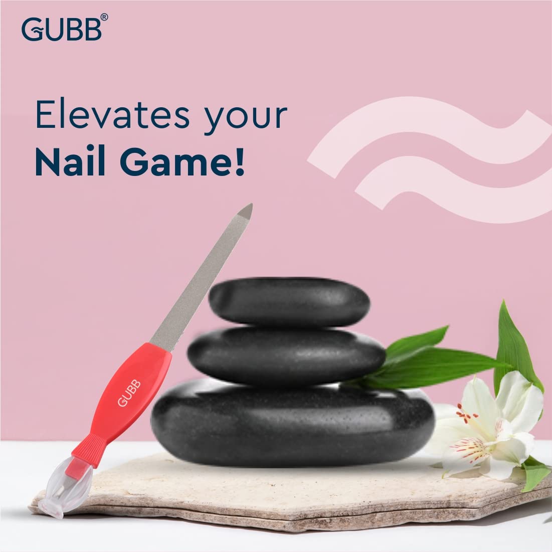 GUBB 2 In 1 Nail Filer With Cuticle Remover Pack of 2, Manicure Tool - Image 4 thumbnail