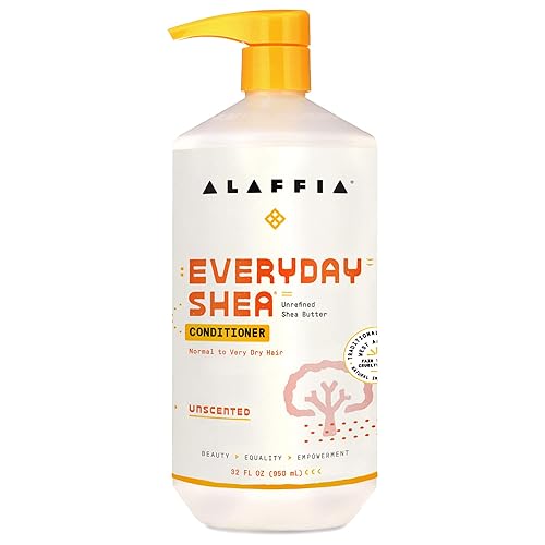 Alaffia Acondicionador de karité EveryDay, hidrata, restaura y protege. Fabricado con manteca de karité de comercio justo, libre de crueldad, sin